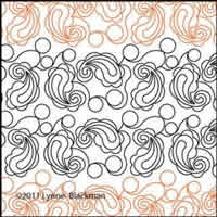 Digital Quilting Design Paisley and Polka Dots by Lynne Blackman.