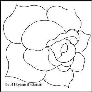 Digital Quilting Design Pirate Rose by Lynne Blackman.