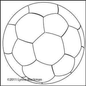 Digital Quilting Design Soccer Ball by Lynne Blackman.