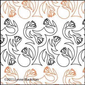 Digital Quilting Design Tulip Meander by Lynne Blackman.