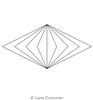 Digital Quilting Design Diamond Bit Perspective by Lana Corcoran.