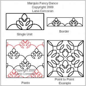 Digital Quilting Design Marquis Fancy Dance by Lana Corcoran.