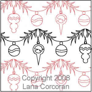 Digital Quilting Design Trim the Tree by Lana Corcoran.