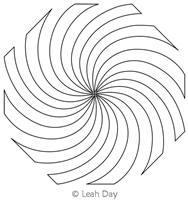 Digital Quilting Design Octagon Swirl Motif by Leah Day.