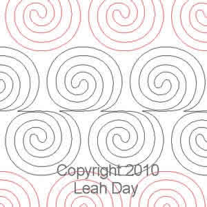 Digital Quilting Design Spiral Vine by Leah Day.