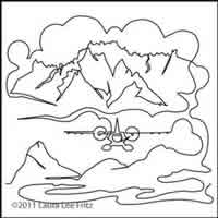 Digital Quilting Design Alaska Adventure Plane by LauraLee Fritz.