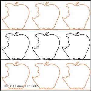 Digital Quilting Design Apple Core 2 by LauraLee Fritz.