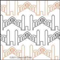 Digital Quilting Design Bridge Border by LauraLee Fritz.