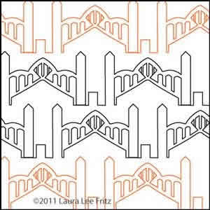 Digital Quilting Design Bridge Border by LauraLee Fritz.