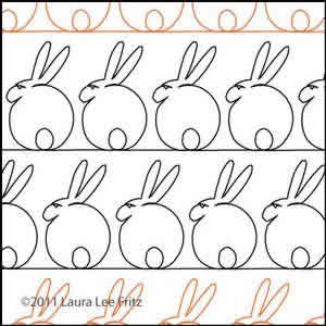 Digital Quilting Design Bunny 1 by LauraLee Fritz.
