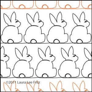 Digital Quilting Design Bunny 4 by LauraLee Fritz.
