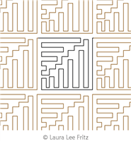 Basketweave Steps by LauraLee Fritz. This image demonstrates how this computerized pattern will stitch out once loaded on your robotic quilting system. A full page pdf is included with the design download.