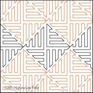 Digital Quilting Design On Point Basket Weave by LauraLee Fritz.