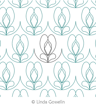Digital Quilting Design French Feather Border by Linda Gosselin.