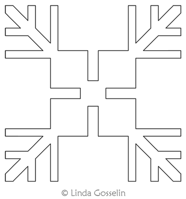 Digital Quilting Design Snowflake Block 5 by Linda Gosselin.