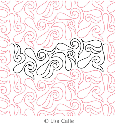 Digital Quilting Design Paisley Swirl by Lisa Calle.