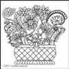 Digital Quilting Design Jacobean Basket by Linda Lawson.