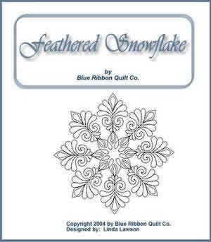 Digital Quilting Design Feathered Snowflake by Linda Lawson.
