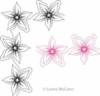 Digital Quilting Design Aoife's Flower Border and Corner by Leona McCann.