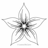 Digital Quilting Design Aoife's Flower Motif by Leona McCann.