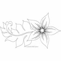 Digital Quilting Design Aoife's Flower and Leaf Motif by Leona McCann.