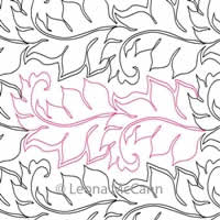 Digital Quilting Design Aoife's Leaf Panto by Leona McCann.