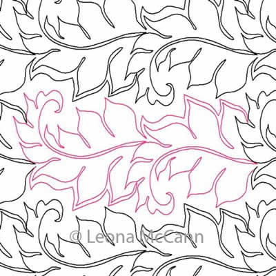 Digital Quilting Design Aoife's Leaf Panto by Leona McCann.