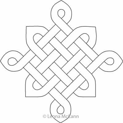 Digital Quilting Design Celtic Knot Block by Leona McCann.