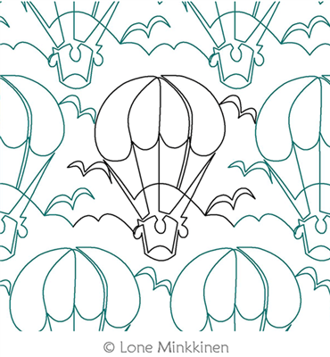 Digital Quilting Design Balloon Race by Lone Minkkinen