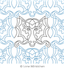 Digital Quilting Design Dragon Face by Lone Minkkinen