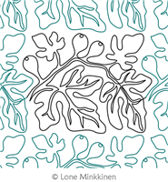 Digital Quilting Design Fig Leaf Panto  by Lone Minkkinen