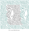 Digital Quilting Design Seahorse Maze by Lone Minkkinen