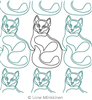 Digital Quilting Design Seated Cat by Lone Minkkinen