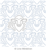 Ewes by Lone Minkkinen. This image demonstrates how this computerized pattern will stitch out once loaded on your robotic quilting system. A full page pdf is included with the design download.