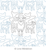 Sheep and Lamb by Lone Minkkinen. This image demonstrates how this computerized pattern will stitch out once loaded on your robotic quilting system. A full page pdf is included with the design download.