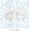 Sheep and Sheepdog by Lone Minkkinen. This image demonstrates how this computerized pattern will stitch out once loaded on your robotic quilting system. A full page pdf is included with the design download.