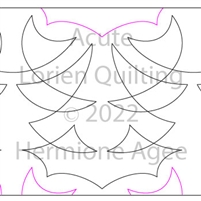 Acute by Lorien Quilting. This image demonstrates how this computerized pattern will stitch out once loaded on your robotic quilting system. A full page pdf is included with the design download.