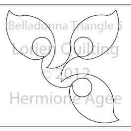 Digital Quilting Design Belladonna Triangle 5 by Lorien Quilting.