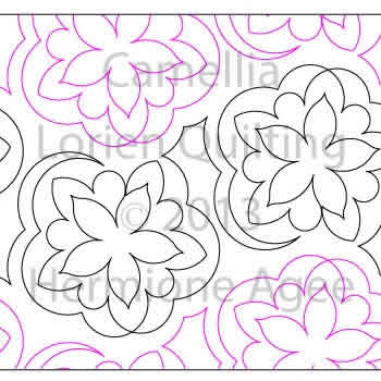 Digital Quilting Design Camellia by Lorien Quilting.