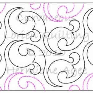Digital Quilting Design Curvaceous by Lorien Quilting.