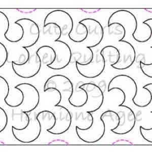 Digital Quilting Design Cute Curls by Lorien Quilting.