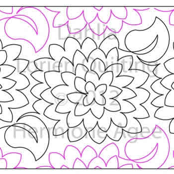 Digital Quilting Design Dahlia by Lorien Quilting.