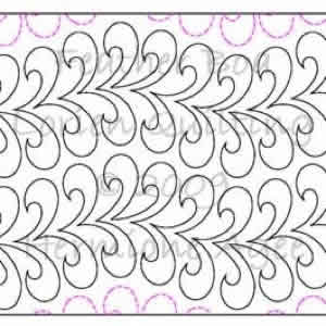 Digital Quilting Design Feather Boa by Lorien Quilting.