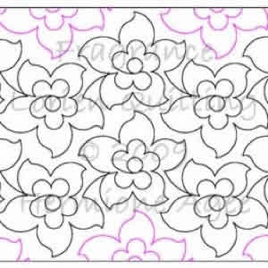 Digital Quilting Design Fragrance by Lorien Quilting.