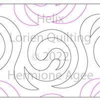 Helix by Lorien Quilting. This image demonstrates how this computerized pattern will stitch out once loaded on your robotic quilting system. A full page pdf is included with the design download.