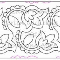 Digital Quilting Design Henna Flower by Lorien Quilting.
