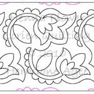 Digital Quilting Design Henna Flower by Lorien Quilting.