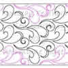 Digital Quilting Design Nouveau Feathers by Lorien Quilting.