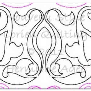 Digital Quilting Design Nouveau Style by Lorien Quilting.