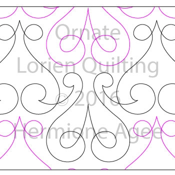 Digital Quilting Design Ornate by Lorien Quilting.